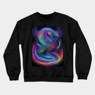 Mystical psychedelic dragon Crewneck Sweatshirt